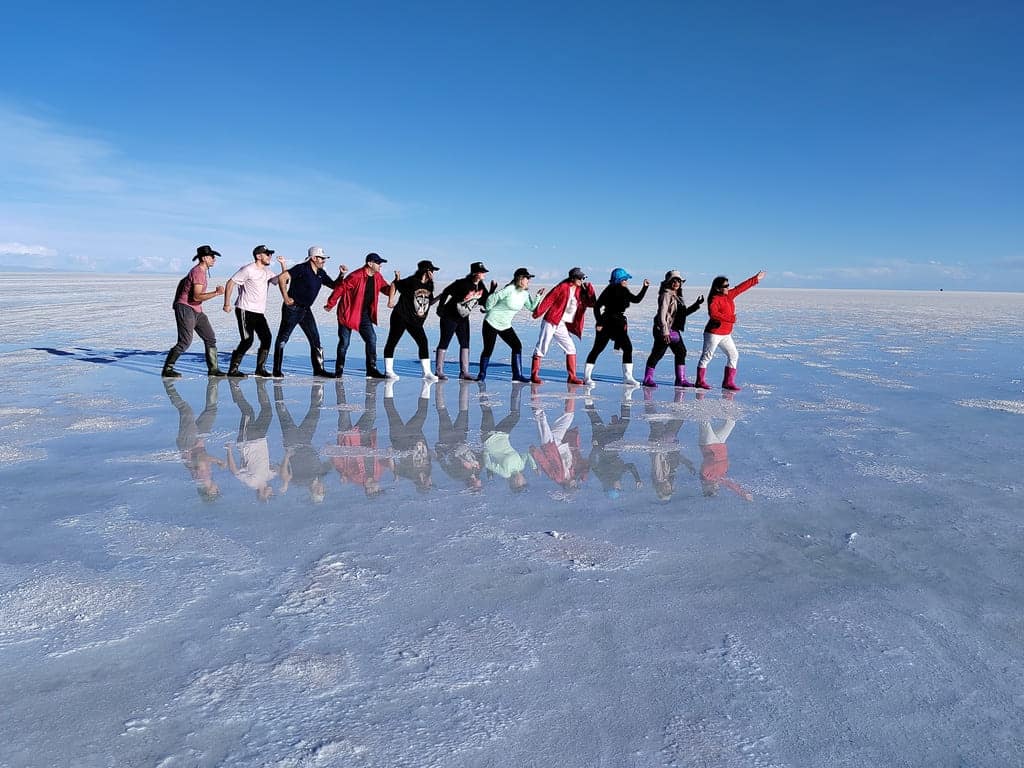 Uyuni salt flat scene